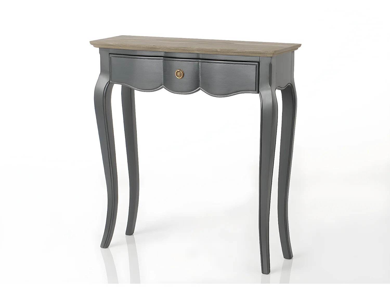 Petite console grise Maddy 80x25 bois de Mindi