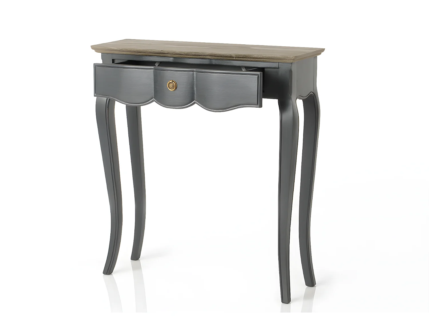 Petite console grise Maddy 80x25 bois de Mindi