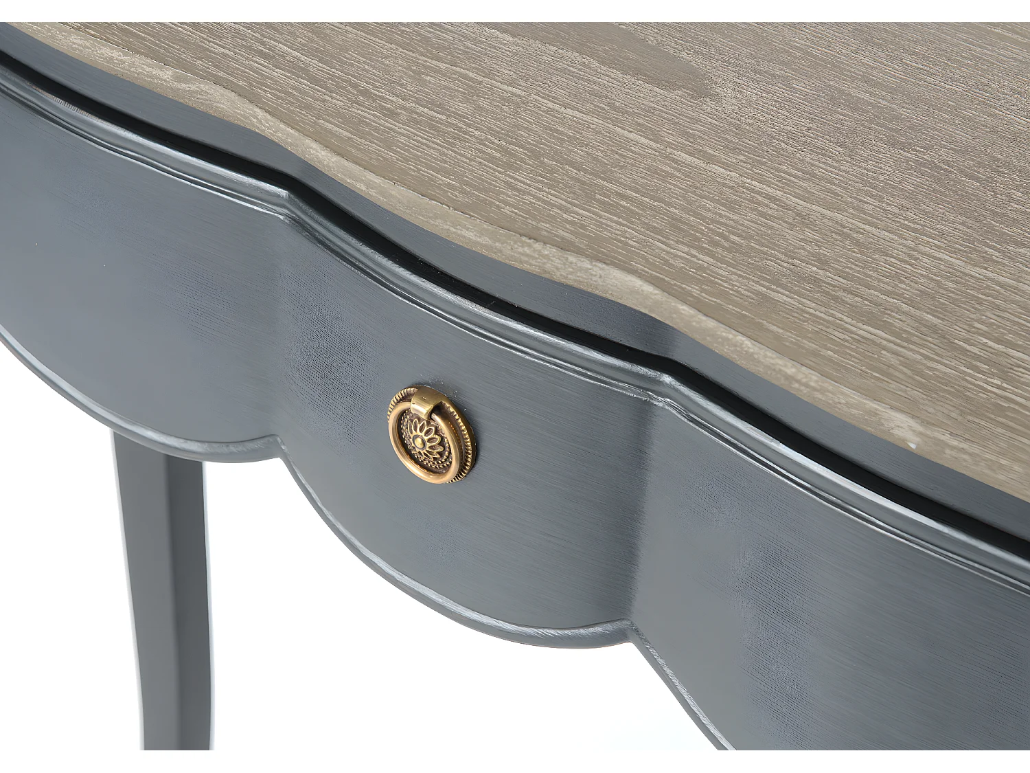 Petite console grise Maddy 80x25 bois de Mindi