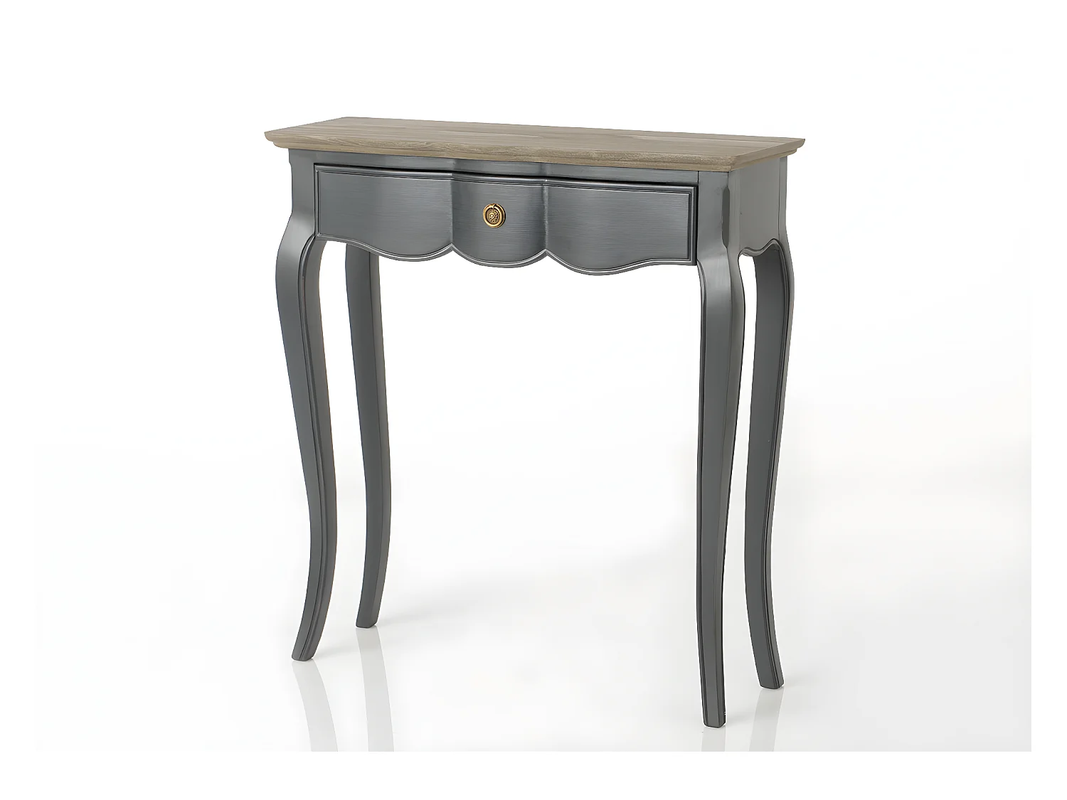 Petite console grise Maddy 80x25 bois de Mindi