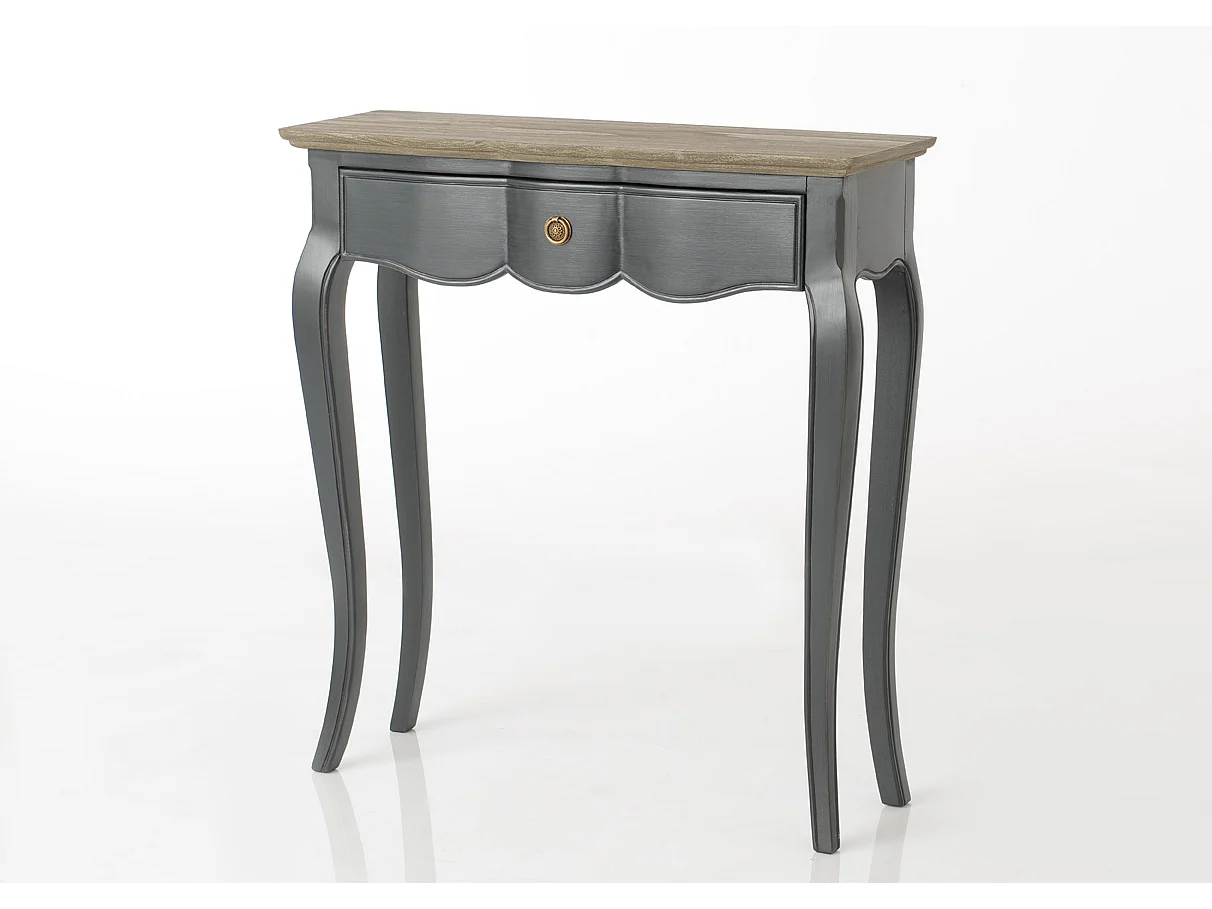 Petite console grise Maddy 80x25 bois de Mindi