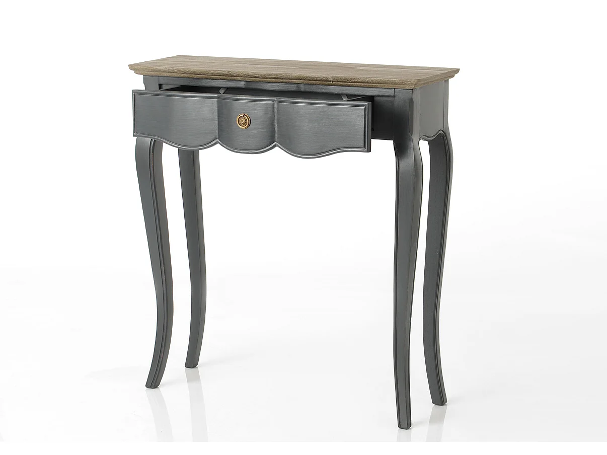 Petite console grise Maddy 80x25 bois de Mindi