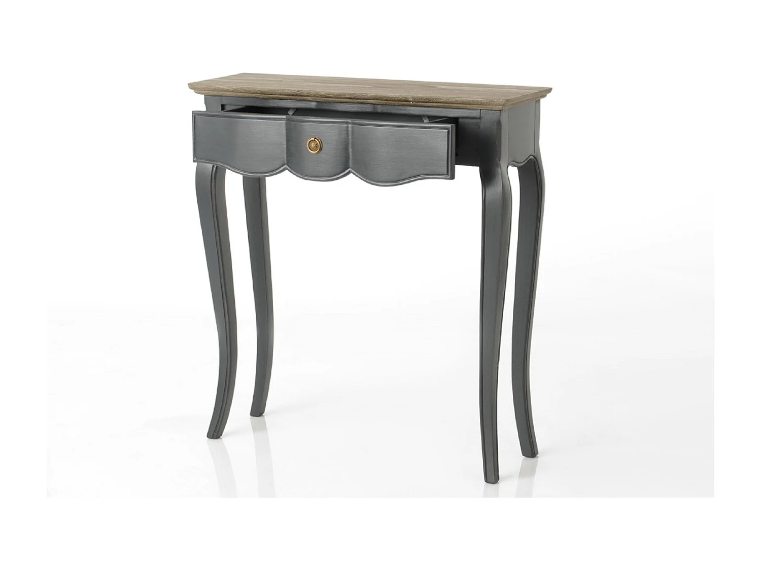 Petite console grise Maddy 80x25 bois de Mindi