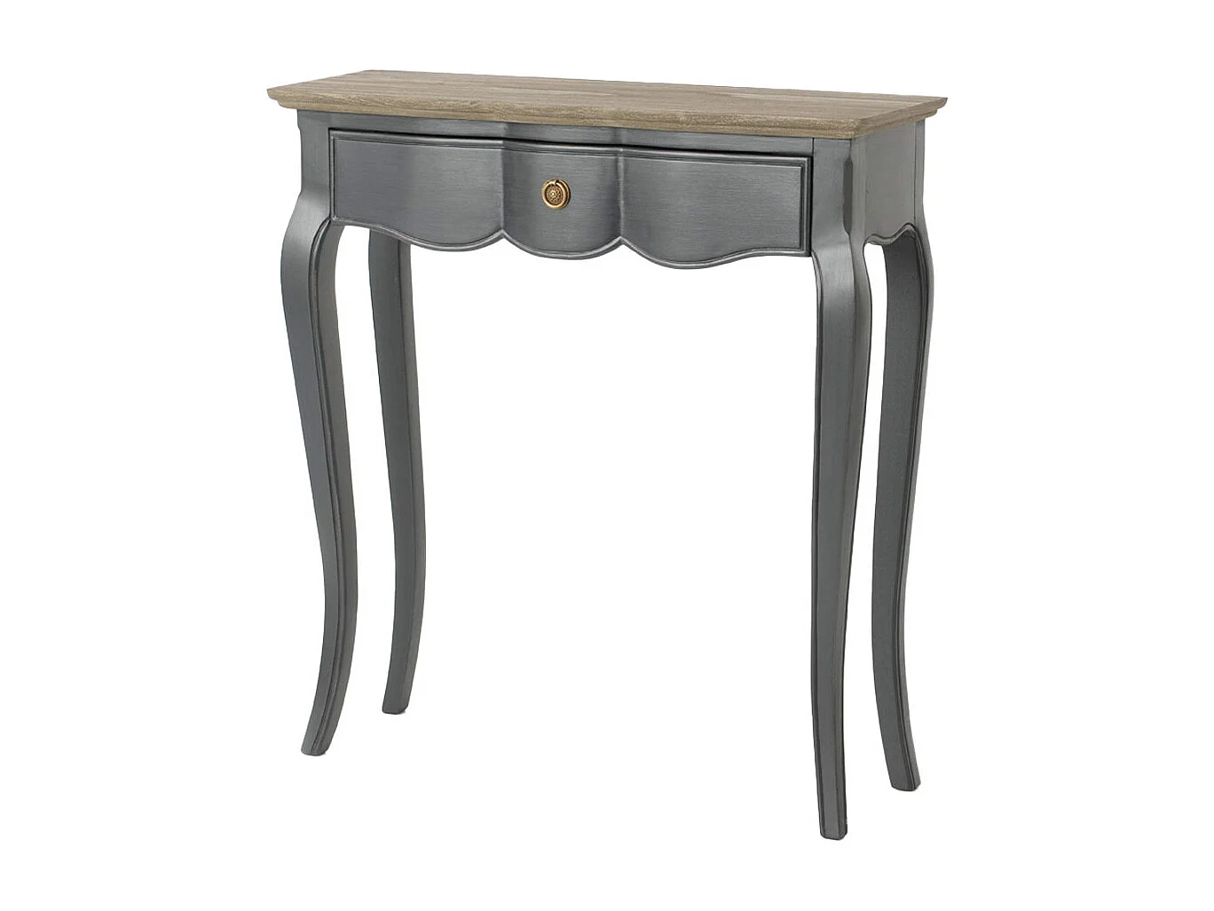 Petite console grise Maddy 80x25 bois de Mindi