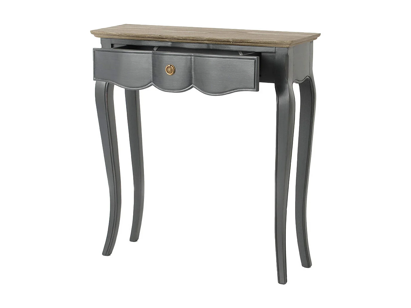 Petite console grise Maddy 80x25 bois de Mindi