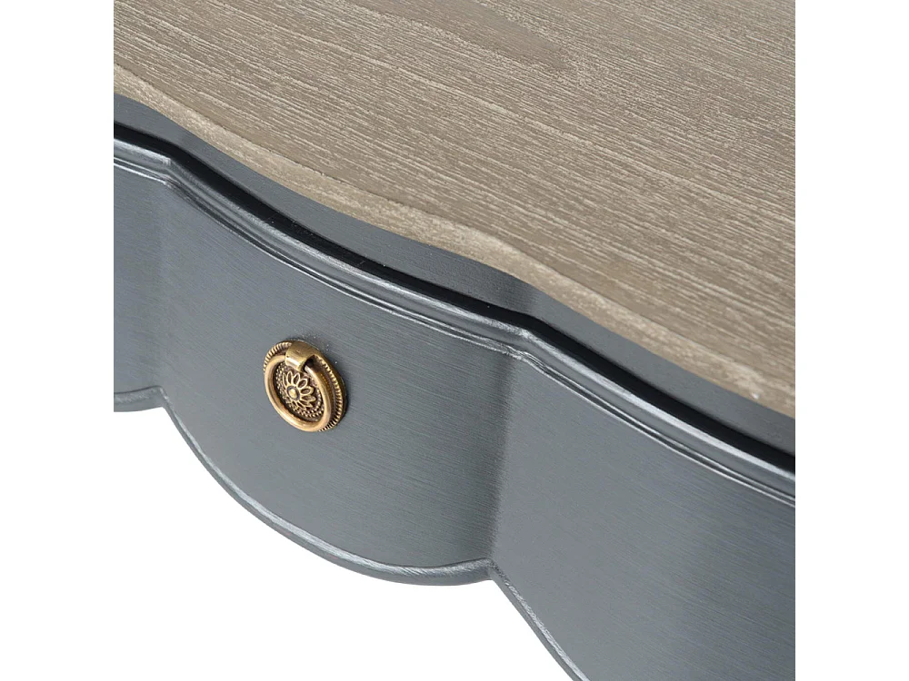 Petite console grise Maddy 80x25 bois de Mindi