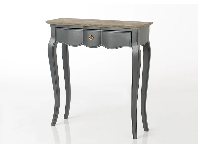 Petite console grise Maddy 80x25 bois de Mindi