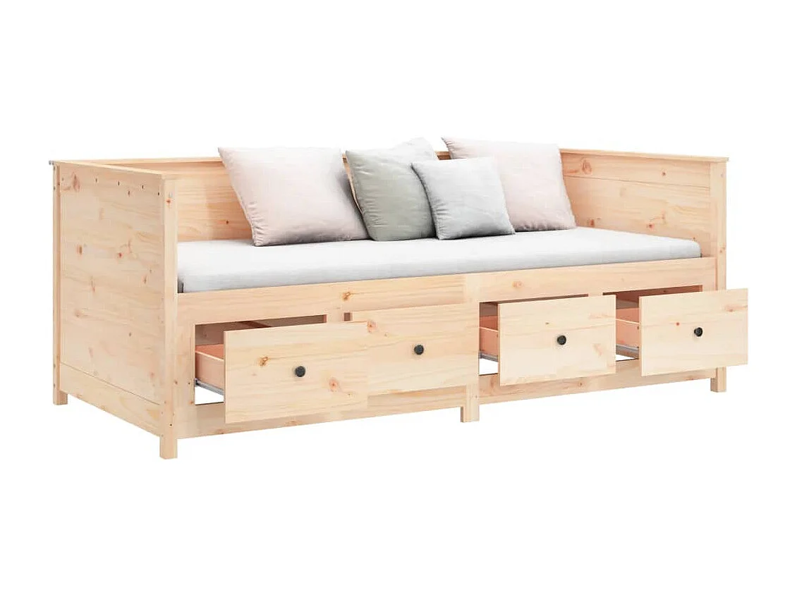 Lit de jour 90x190 cm Bois de pin massif