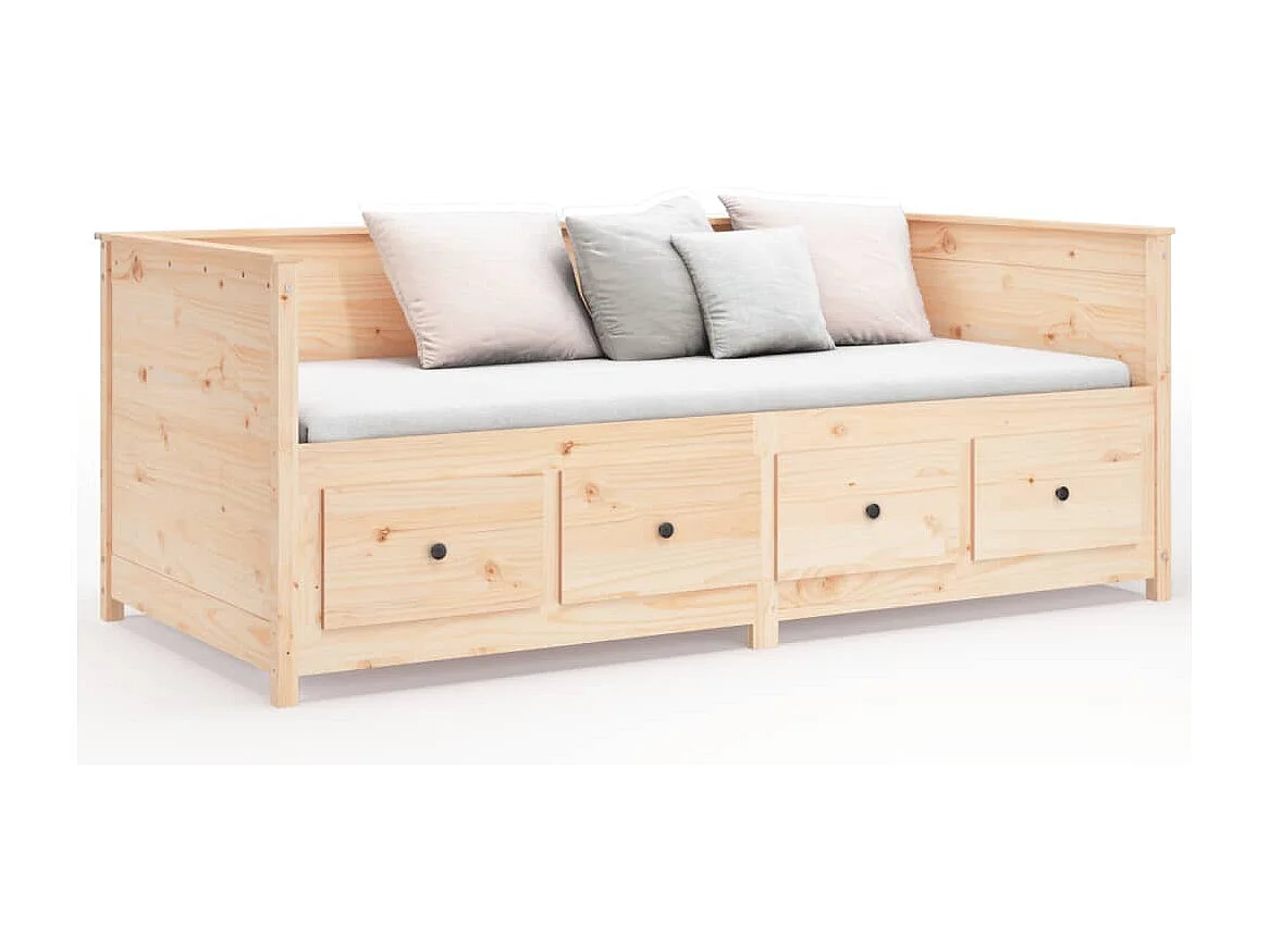 Sofá cama madera maciza de pino 90x190 cm