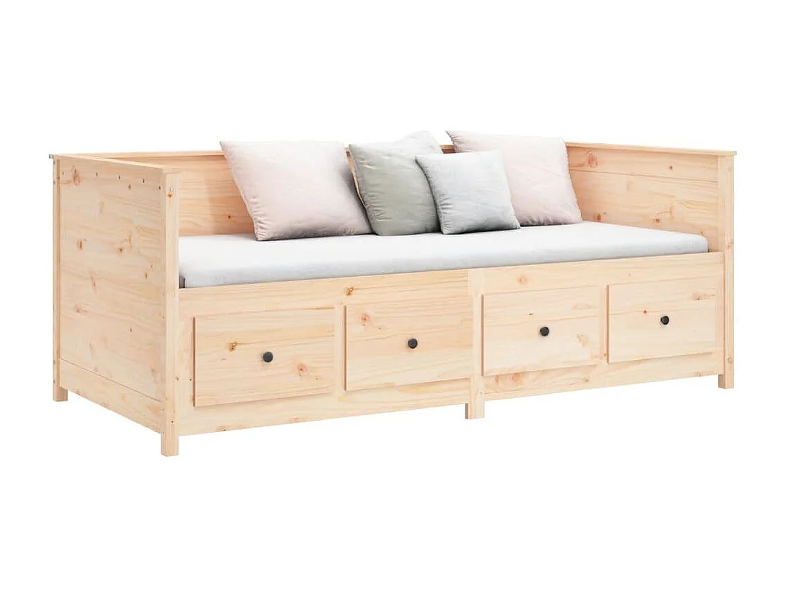 Sofá cama madera maciza de pino 90x190 cm
