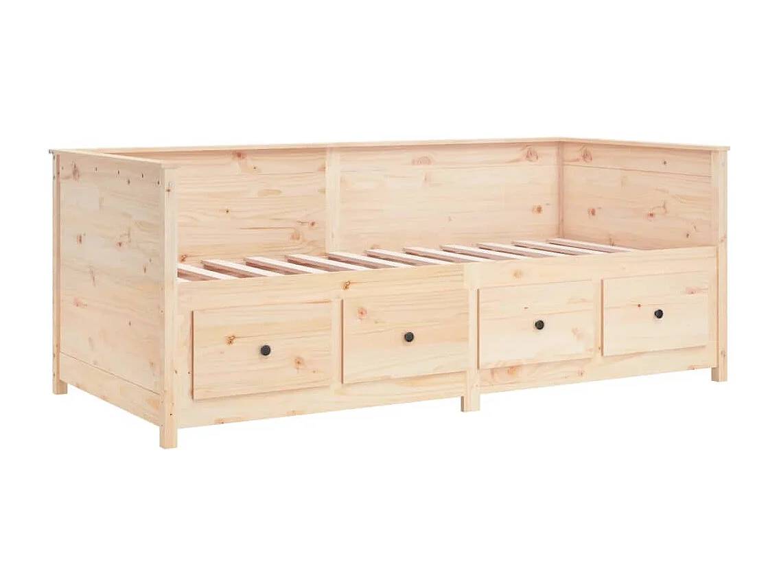 Sofá cama madera maciza de pino 90x190 cm