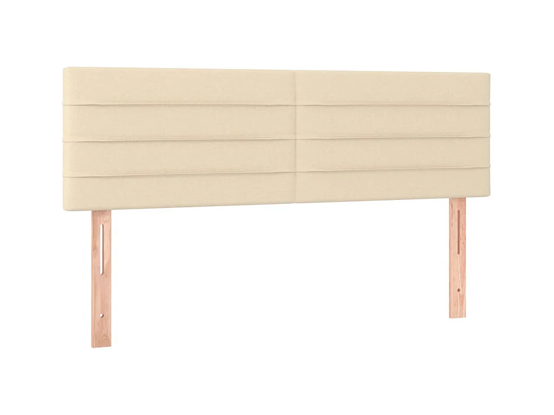 Lit à sommier tapissier avec matelas Crème 140x200 cm Tissu