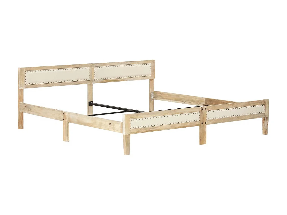 Estrutura de cama 200 cm madeira de mangueira maciça