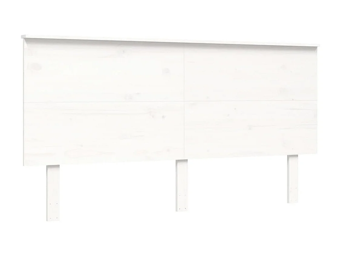 Estrutura de cama King Size com cabeceira madeira maciça branco