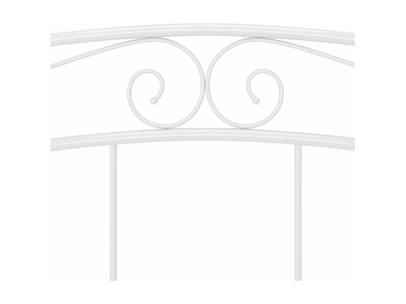 Cadre de lit Blanc Métal 140x200 cm