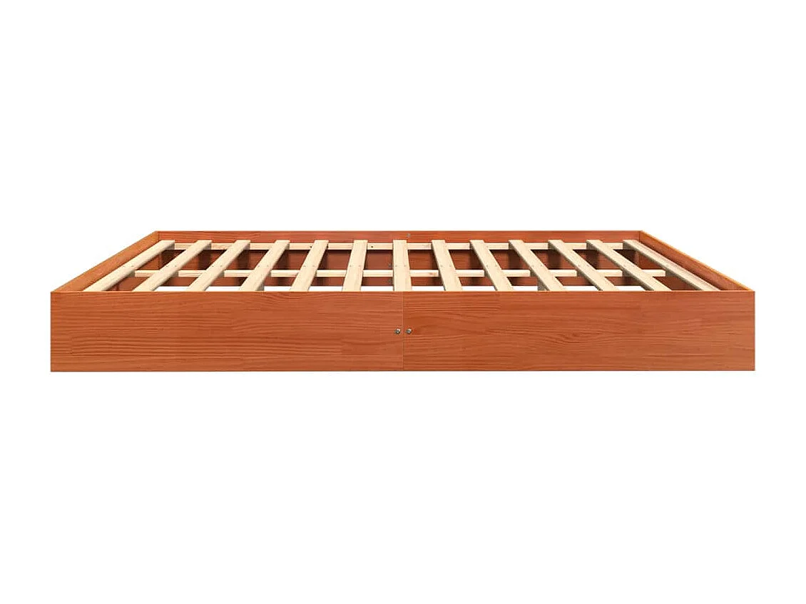 Cadre de lit cire marron 180x200 cm bois de pin massif