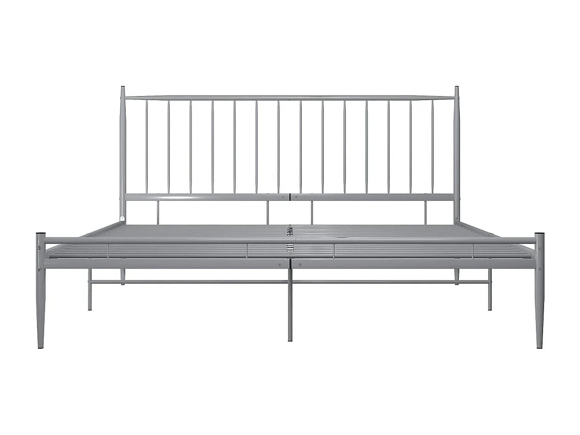 Estructura de cama de metal gris 180x200 cm