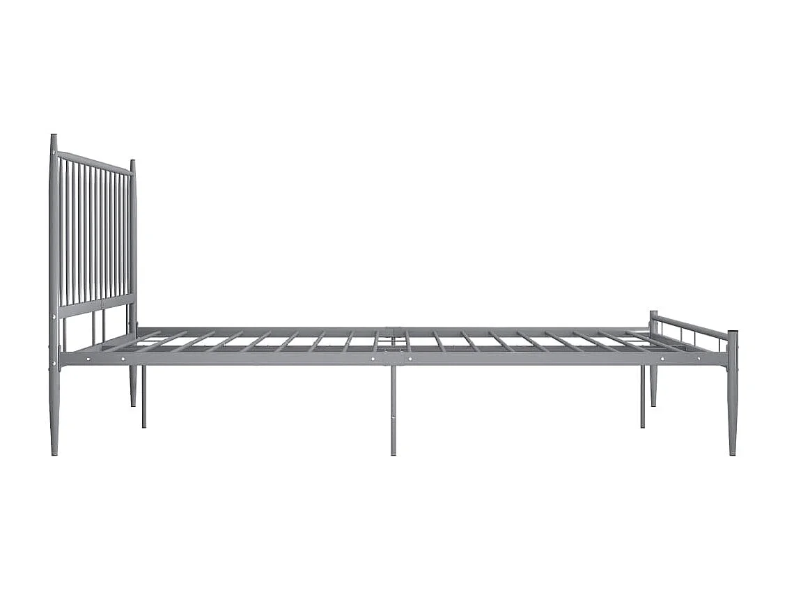 Estructura de cama de metal gris 180x200 cm