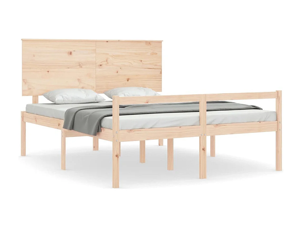 Cadre de lit avec tête de lit 160x200 cm bois massif