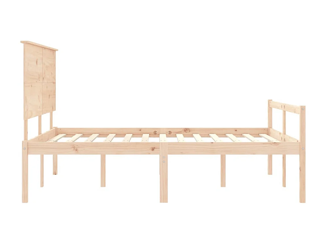 Cadre de lit avec tête de lit 160x200 cm bois massif