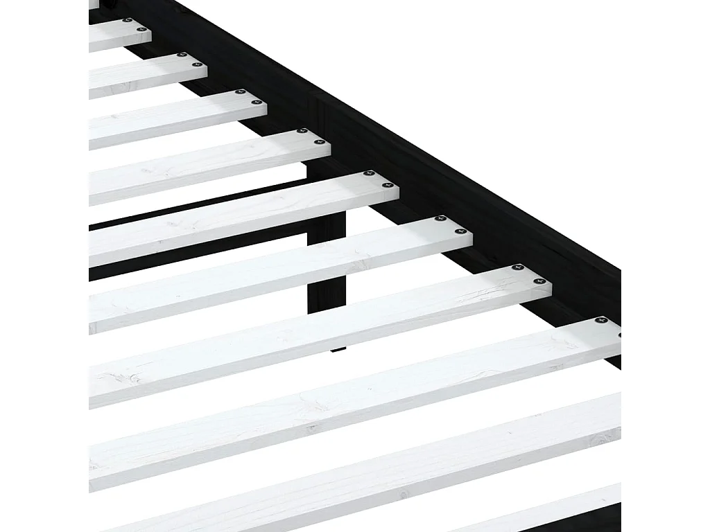 Estructura de cama madera maciza de pino negro 100x200 cm