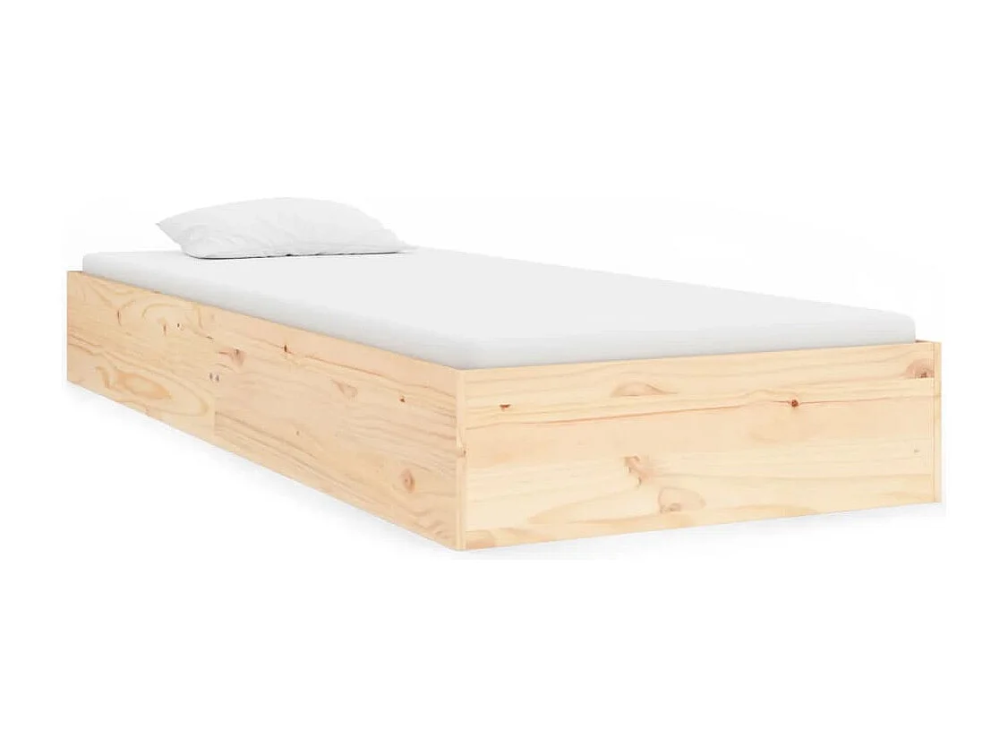 Cadre de lit Bois massif 90x190 cm Simple