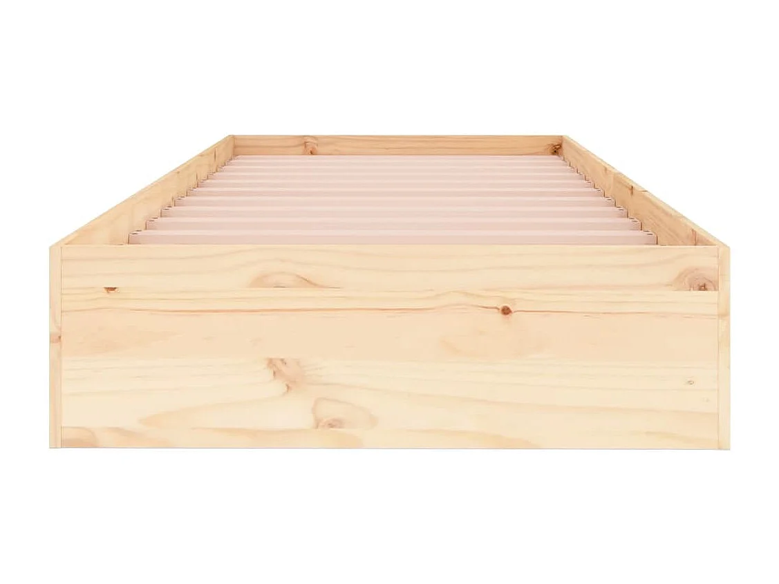 Cadre de lit Bois massif 90x190 cm Simple