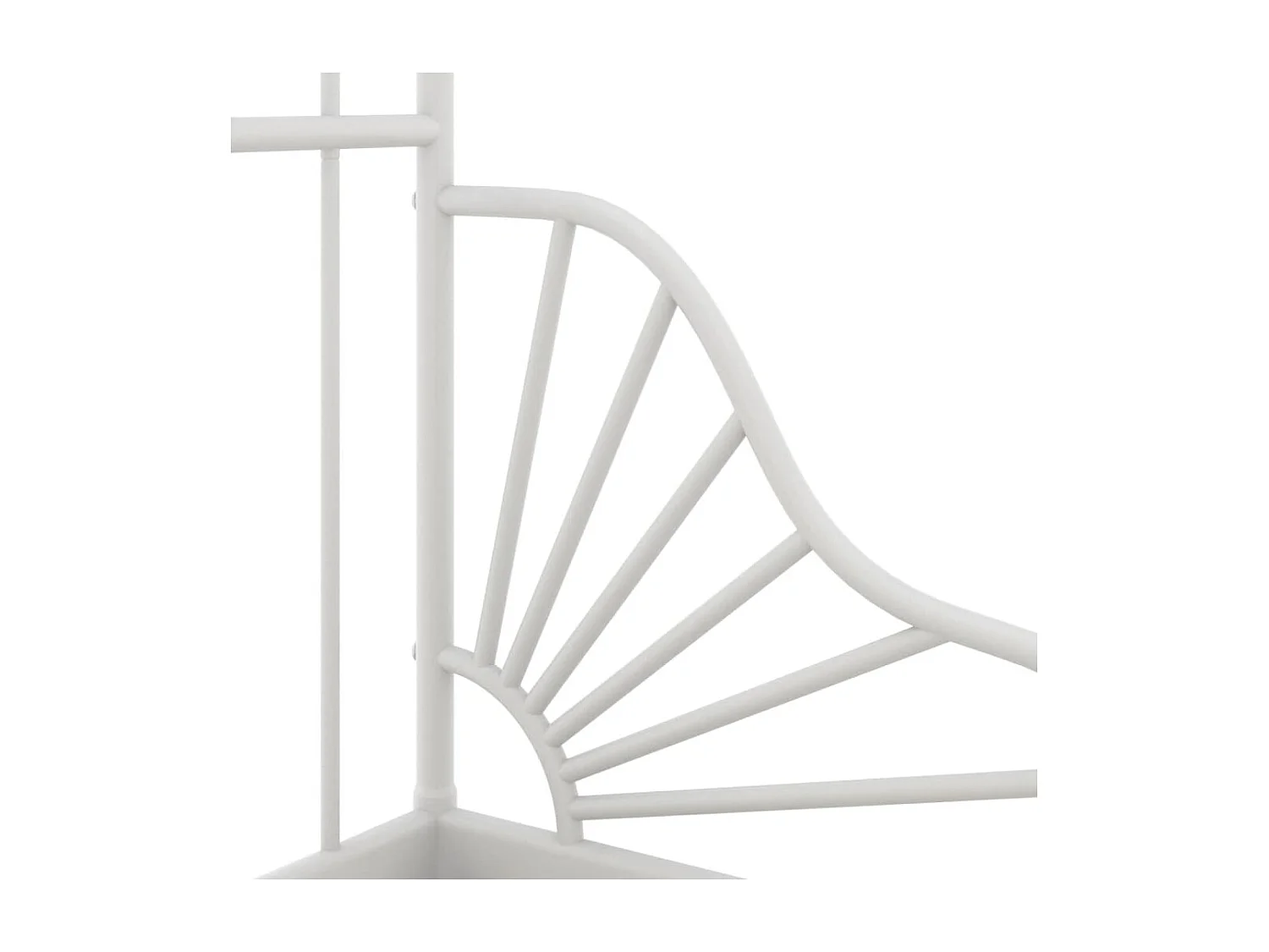 Estructura de cama extensible metal blanca 80x130/200 cm