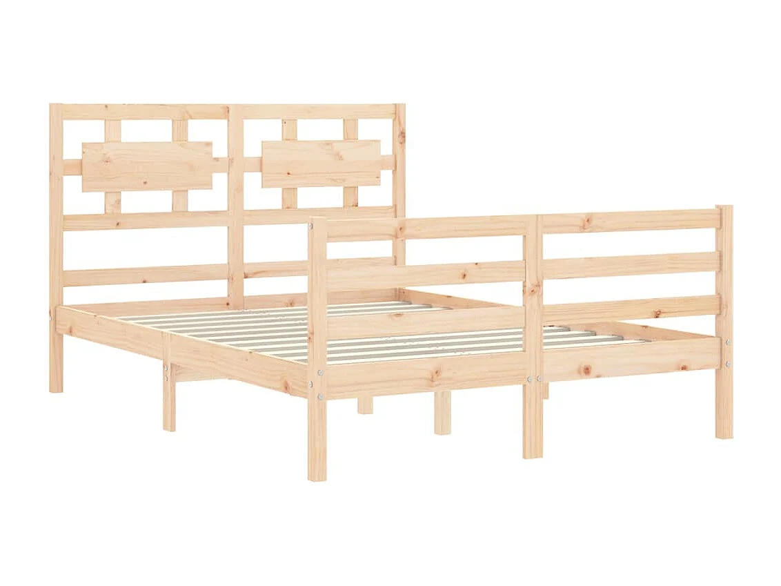 Estrutura de cama de casal c/ cabeceira madeira maciça