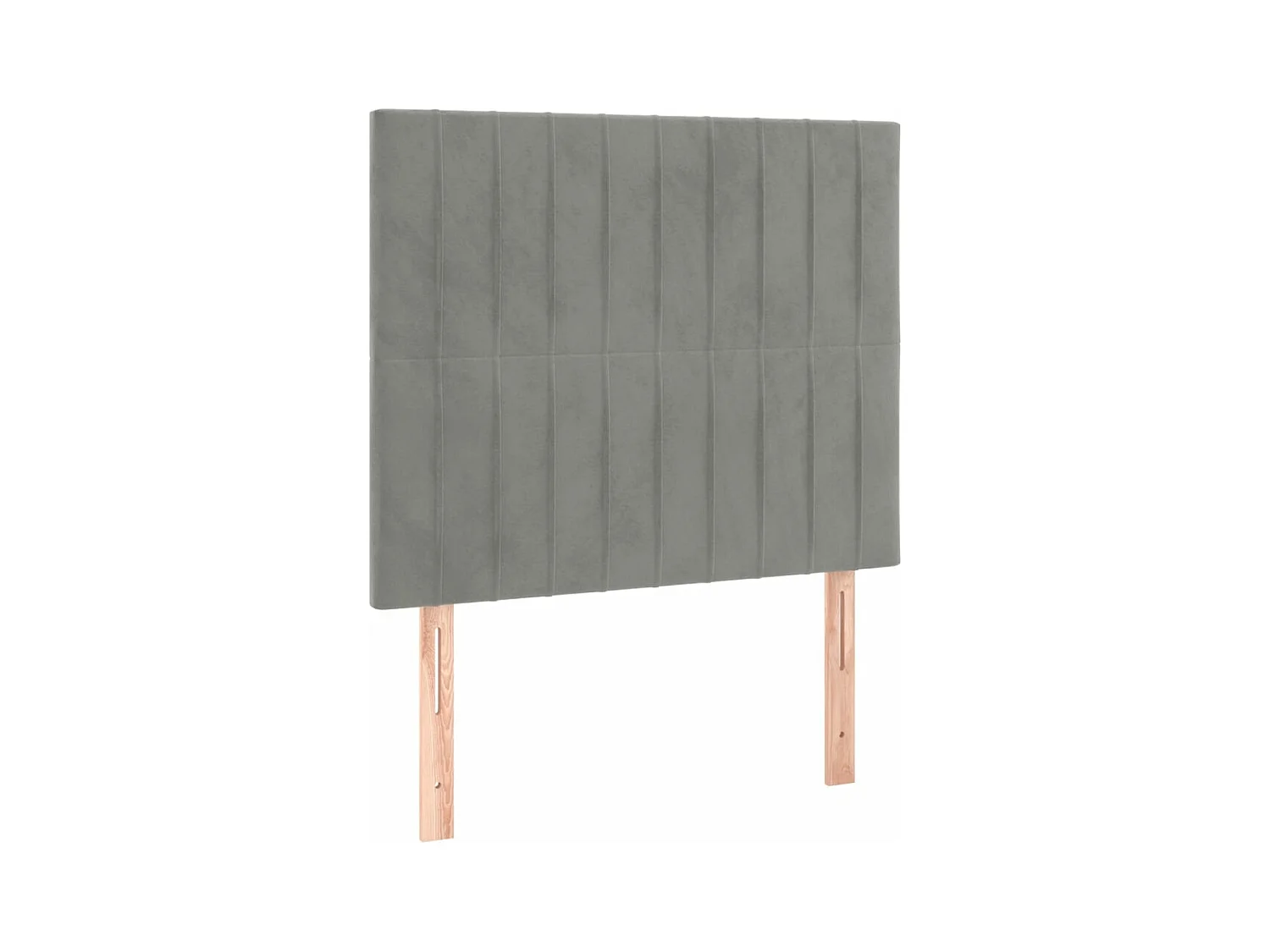 Lit à sommier tapissier et matelas Gris clair 100x200cm Velours