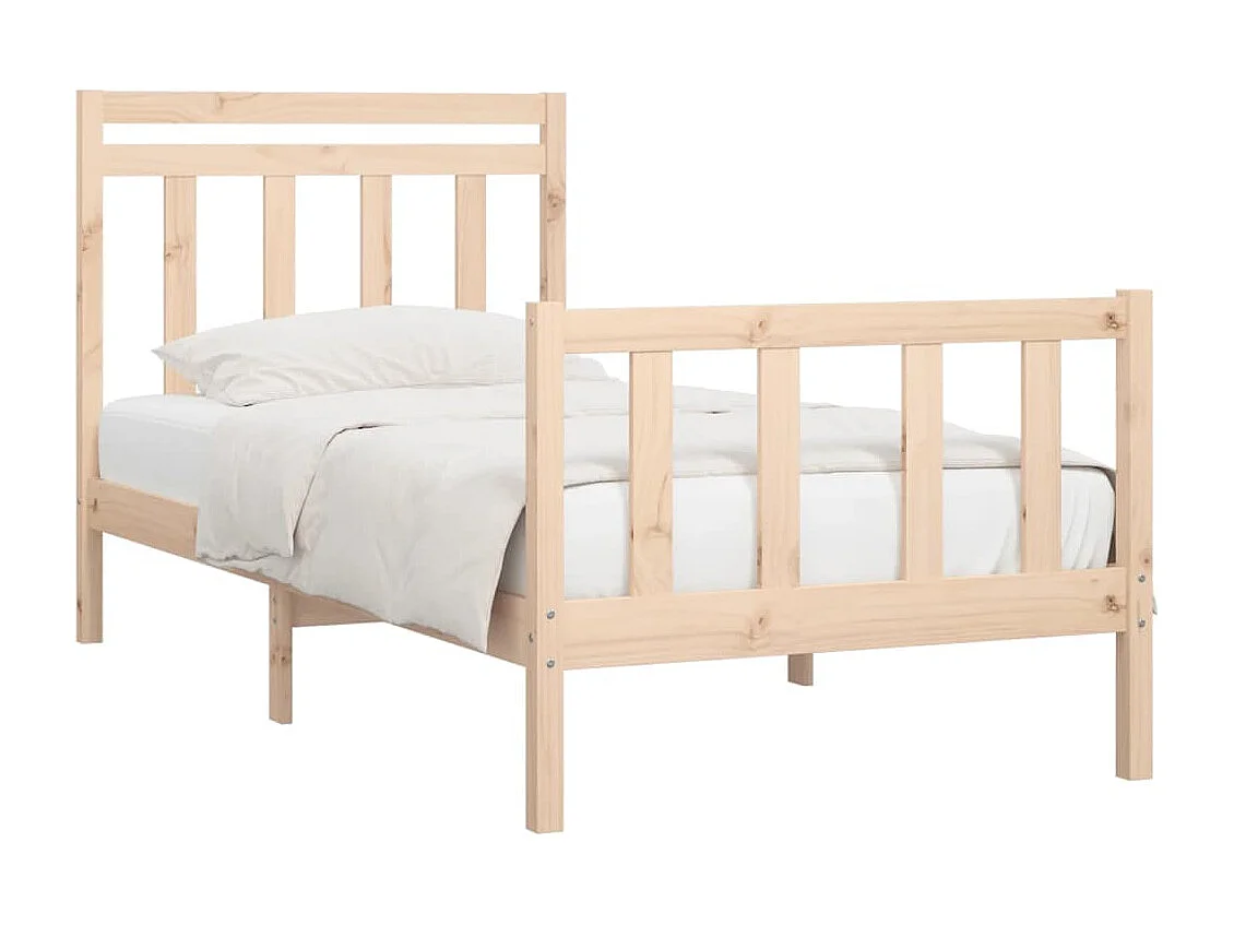 Cadre de lit Bois de pin massif 100x200 cm