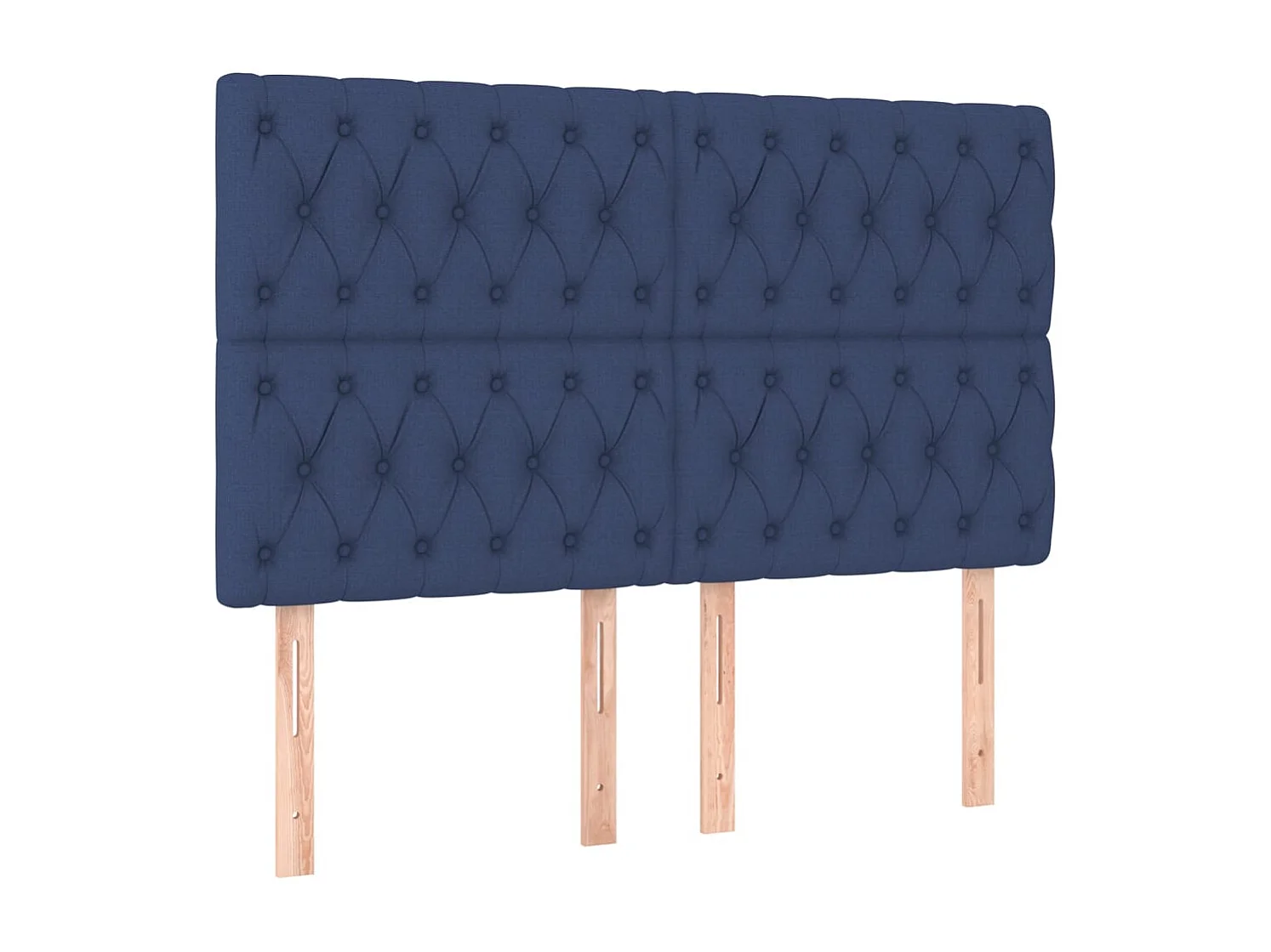 Estructura de cama con cabecero tela gris taupe azul 140x200 cm