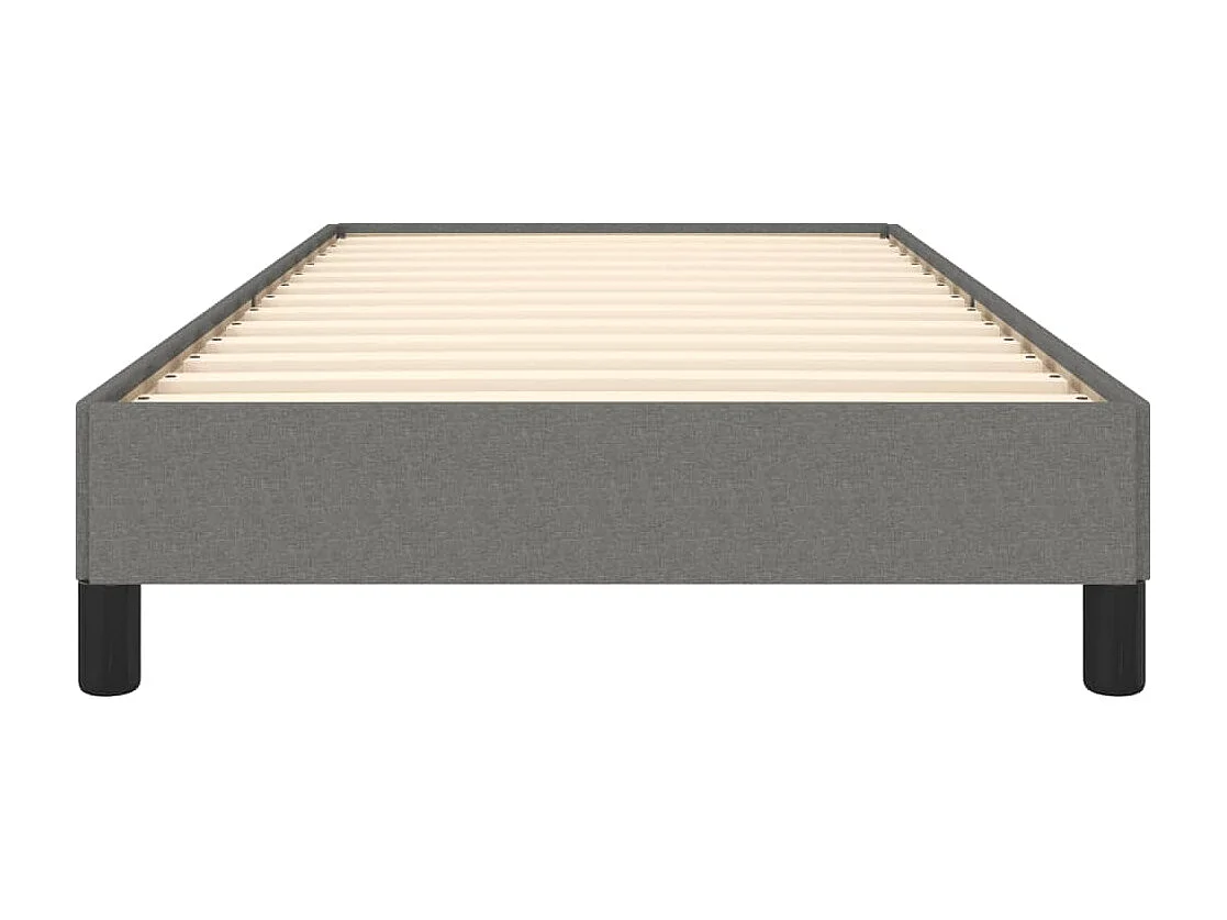 Estructura de cama de tela gris oscuro 90x190 cm