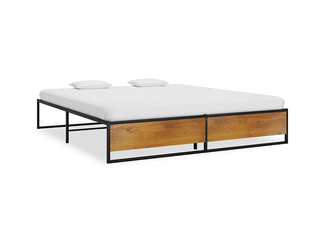Bedframe metaal zwart 140x200 cm