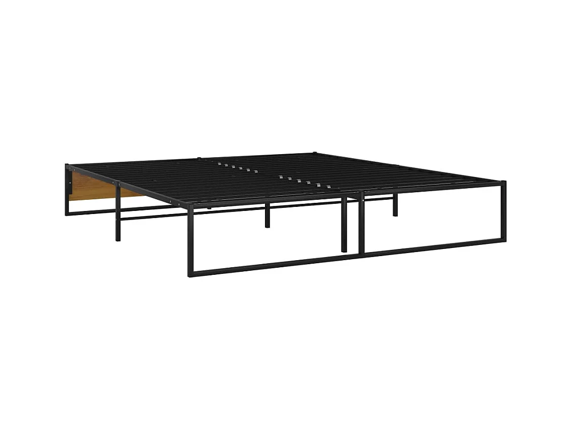 Estrutura de cama 140x200 cm metal preto