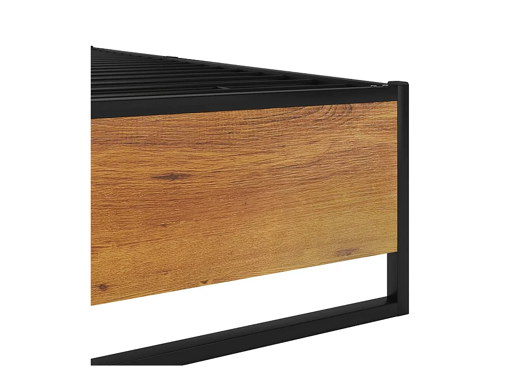 Estrutura de cama 140x200 cm metal preto