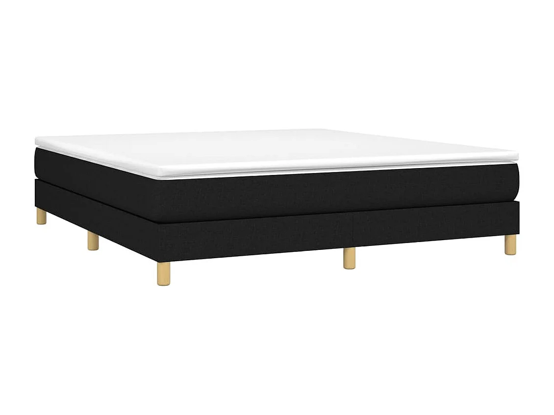 Lit à sommier tapissier avec matelas Noir 160x200 cm Tissu