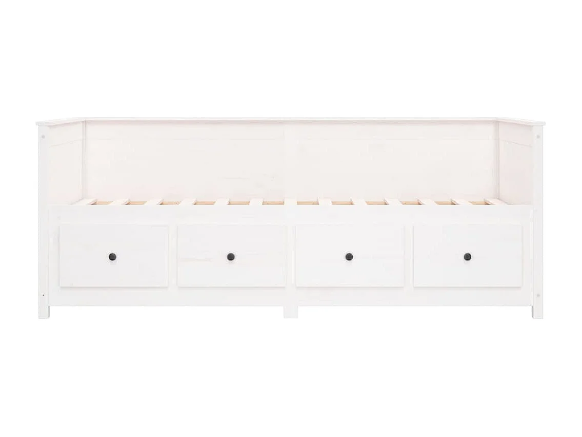 Sofá cama madera maciza de pino blanco 80x200 cm