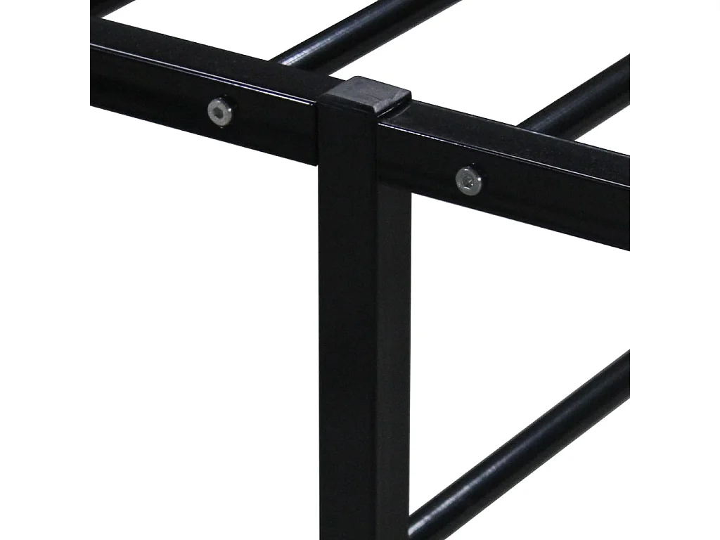 Estructura de cama de metal negra 180x200 cm