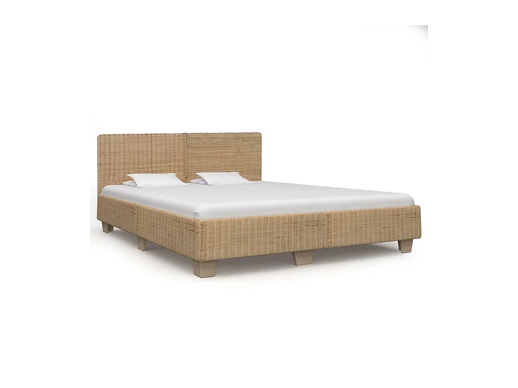 Bedframe handgeweven echt rattan 180x200 cm