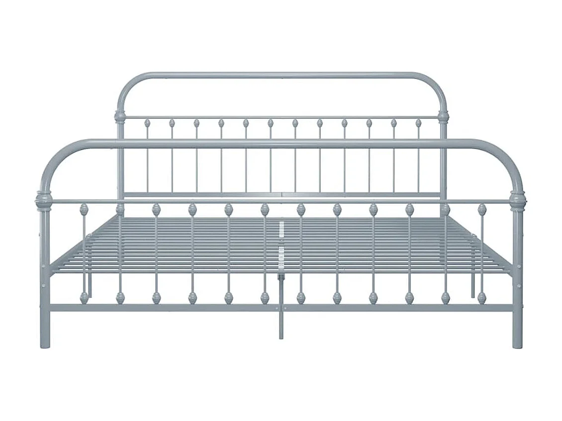 Cadre de lit Gris Métal 180 x 200 cm