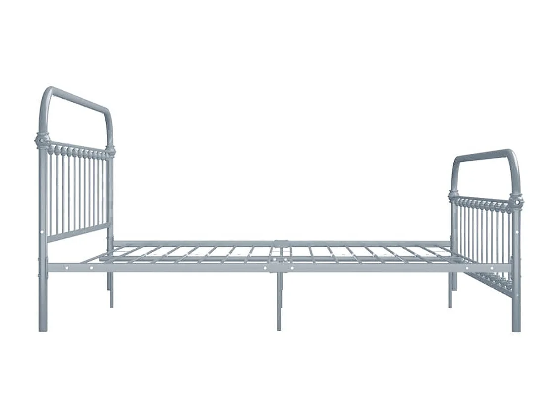 Cadre de lit Gris Métal 180 x 200 cm