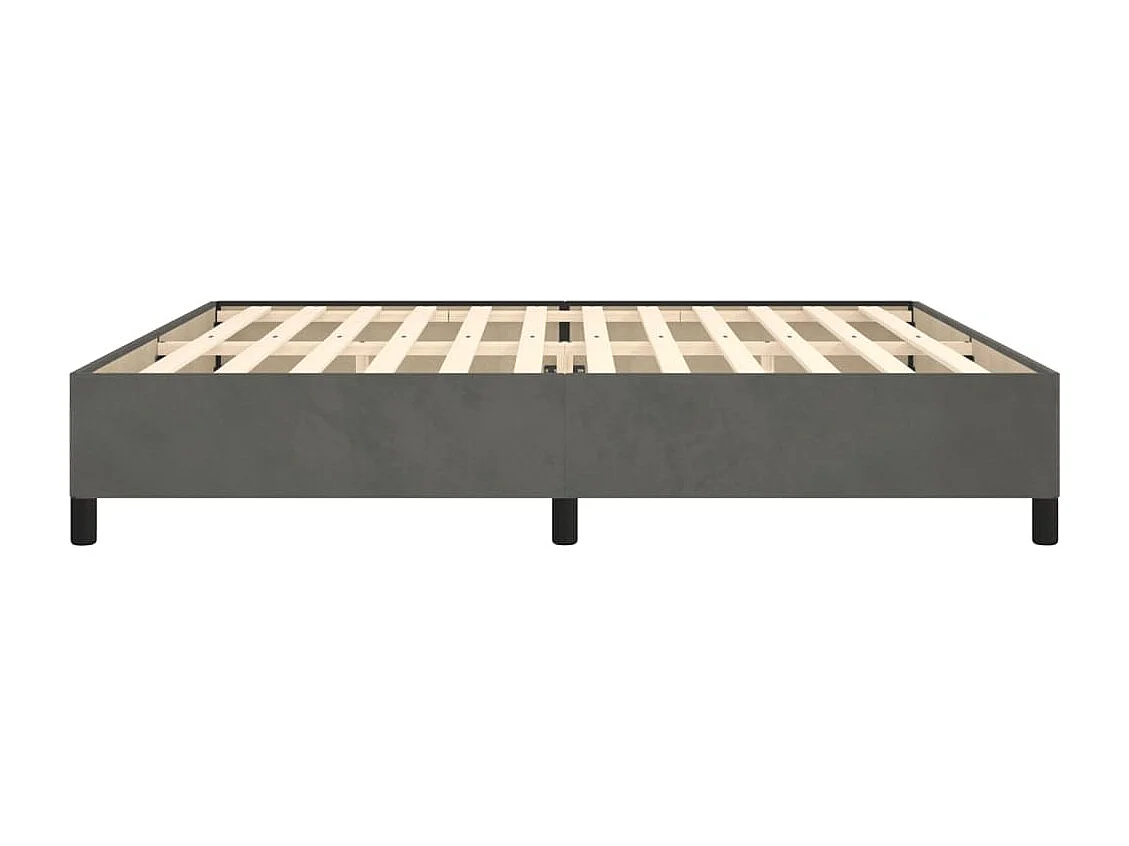 Cadre de lit Gris foncé 200 x 200 cm Velours