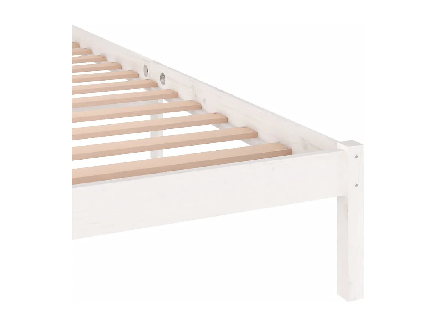 Estructura de cama madera maciza de pino blanco 160x200 cm