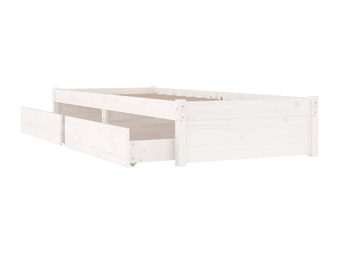 Estrutura de cama c/ gavetas 100x200 cm branco