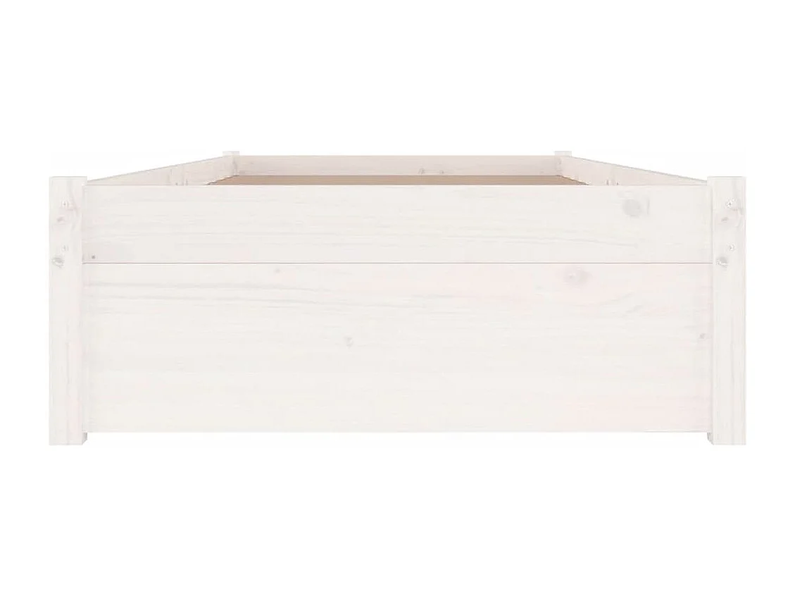 Cadre de lit avec tiroirs Blanc 100x200 cm