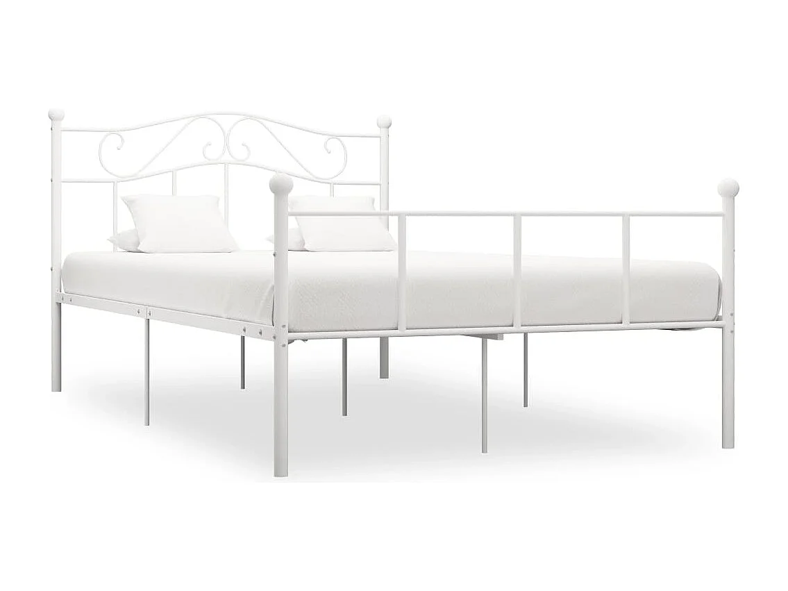 Estrutura de cama 140x200 cm metal branco