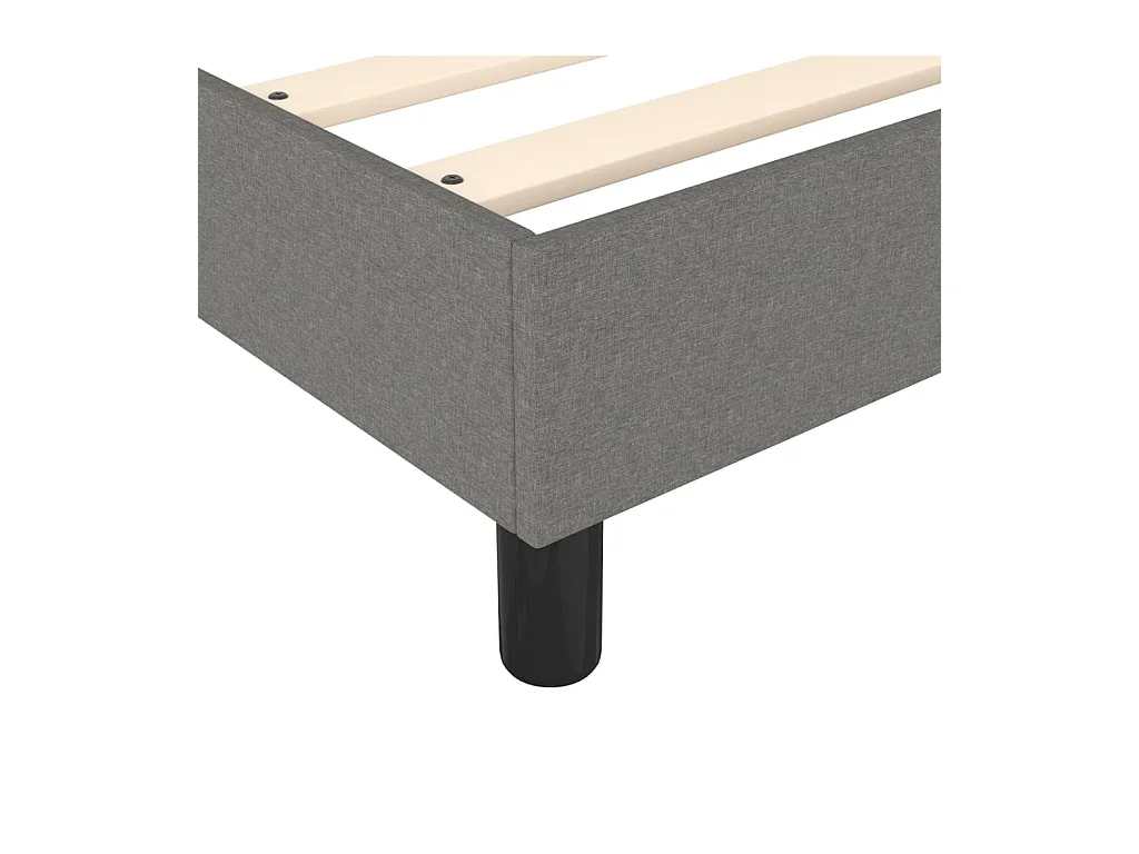 Lit à sommier tapissier avec matelas Gris foncé 160x200cm Tissu