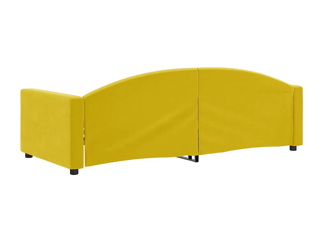 Sofá cama terciopelo amarillo 90x200 cm