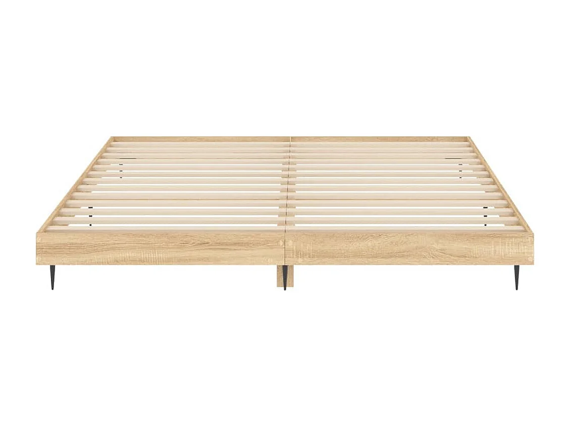 Estructura de cama madera contrachapada roble Sonoma 180x200 cm